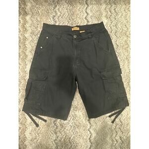 Members Property Y2K Black Baggy Cargo Jean Shorts Men’s Size 38